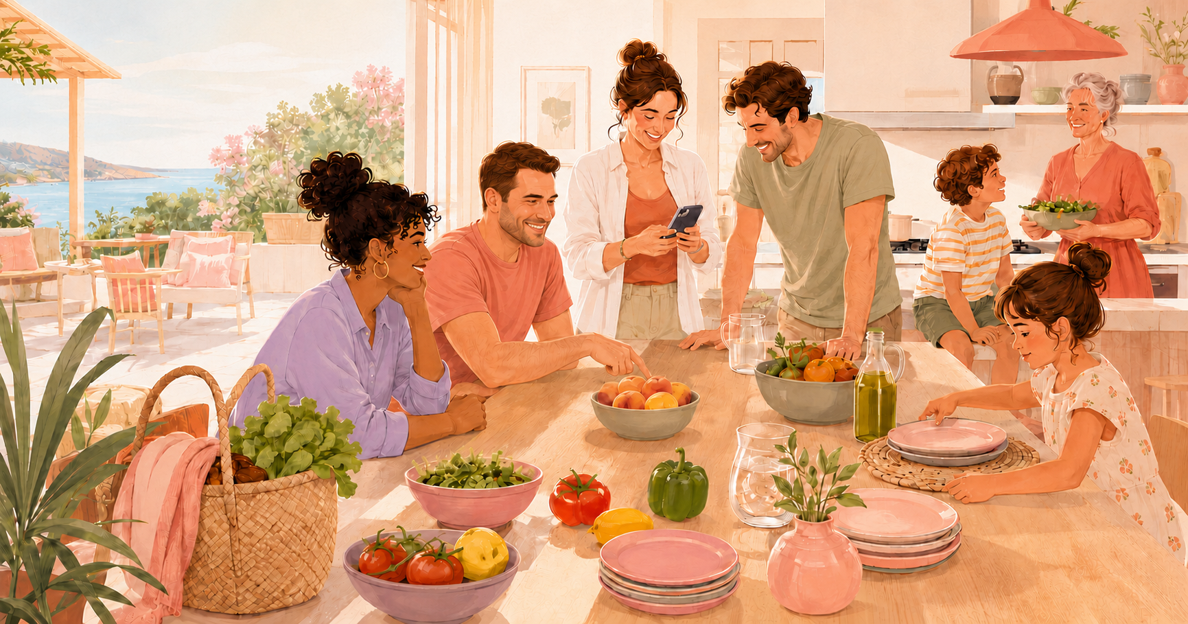 Organiser des vacances à plusieurs : repas, courses et tâches partagés